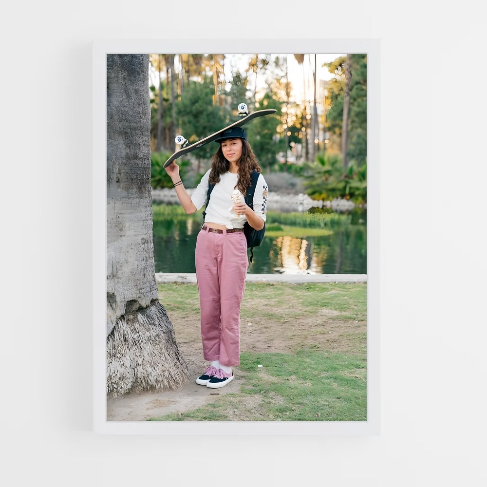Poster Skate avec Lizzie – affiche Skateboard (vue 3)